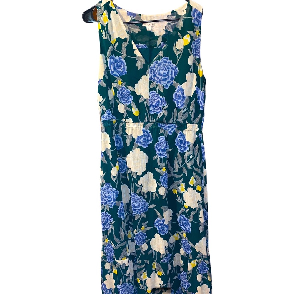 Merona green floral dress